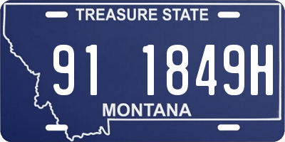 MT license plate 911849H