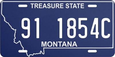 MT license plate 911854C