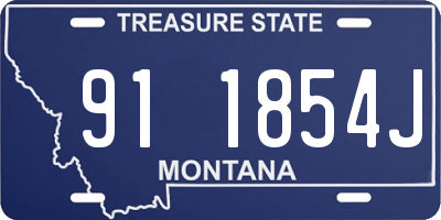 MT license plate 911854J