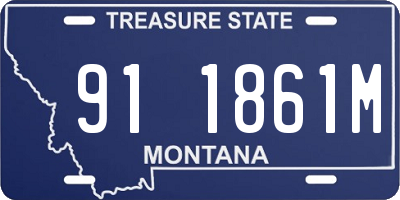 MT license plate 911861M