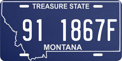 MT license plate 911867F