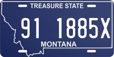 MT license plate 911885X