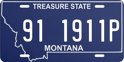 MT license plate 911911P