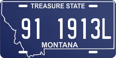 MT license plate 911913L