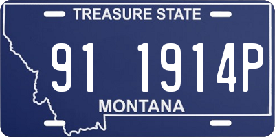 MT license plate 911914P