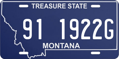 MT license plate 911922G