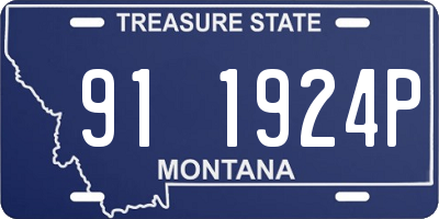MT license plate 911924P