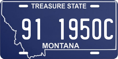 MT license plate 911950C