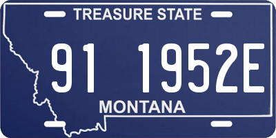 MT license plate 911952E