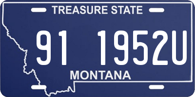 MT license plate 911952U