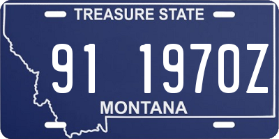 MT license plate 911970Z