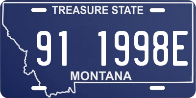 MT license plate 911998E