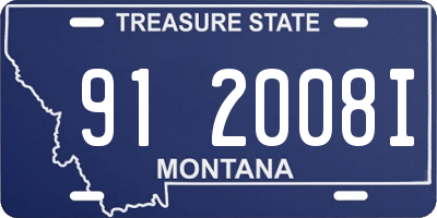 MT license plate 912008I
