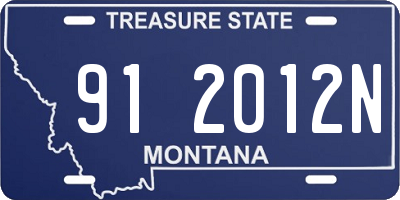 MT license plate 912012N