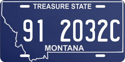 MT license plate 912032C