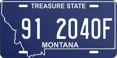 MT license plate 912040F