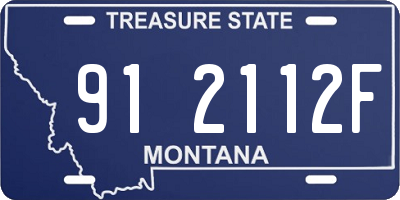 MT license plate 912112F