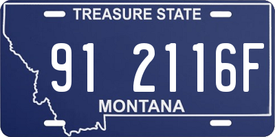 MT license plate 912116F