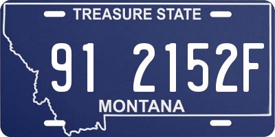 MT license plate 912152F
