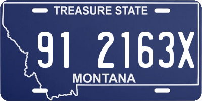 MT license plate 912163X