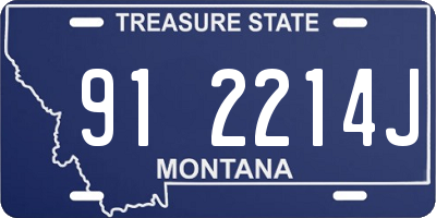 MT license plate 912214J