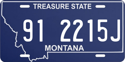 MT license plate 912215J