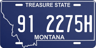 MT license plate 912275H