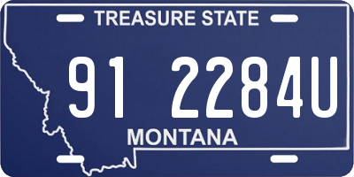 MT license plate 912284U