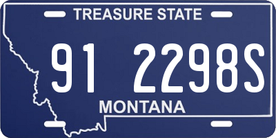 MT license plate 912298S