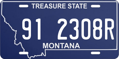 MT license plate 912308R
