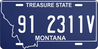 MT license plate 912311V