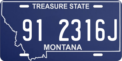 MT license plate 912316J