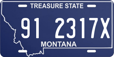 MT license plate 912317X
