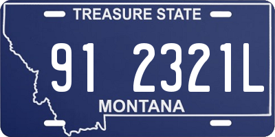 MT license plate 912321L