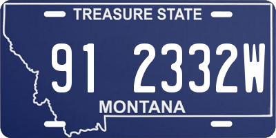 MT license plate 912332W