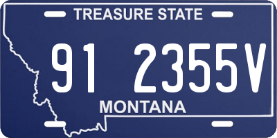 MT license plate 912355V