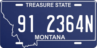 MT license plate 912364N