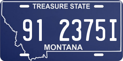MT license plate 912375I