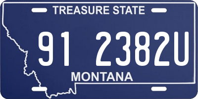 MT license plate 912382U