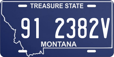 MT license plate 912382V