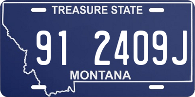 MT license plate 912409J