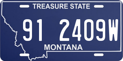MT license plate 912409W