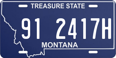 MT license plate 912417H