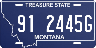 MT license plate 912445G