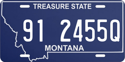 MT license plate 912455Q