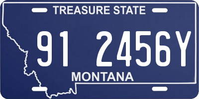 MT license plate 912456Y