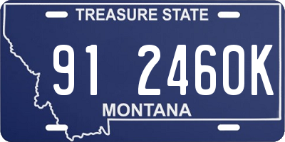 MT license plate 912460K