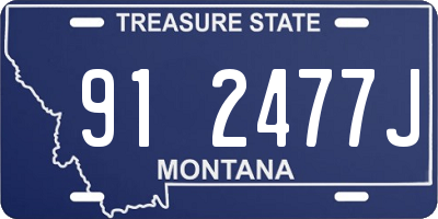 MT license plate 912477J