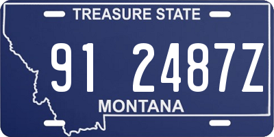 MT license plate 912487Z