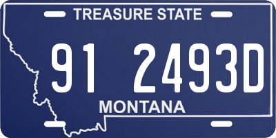 MT license plate 912493D
